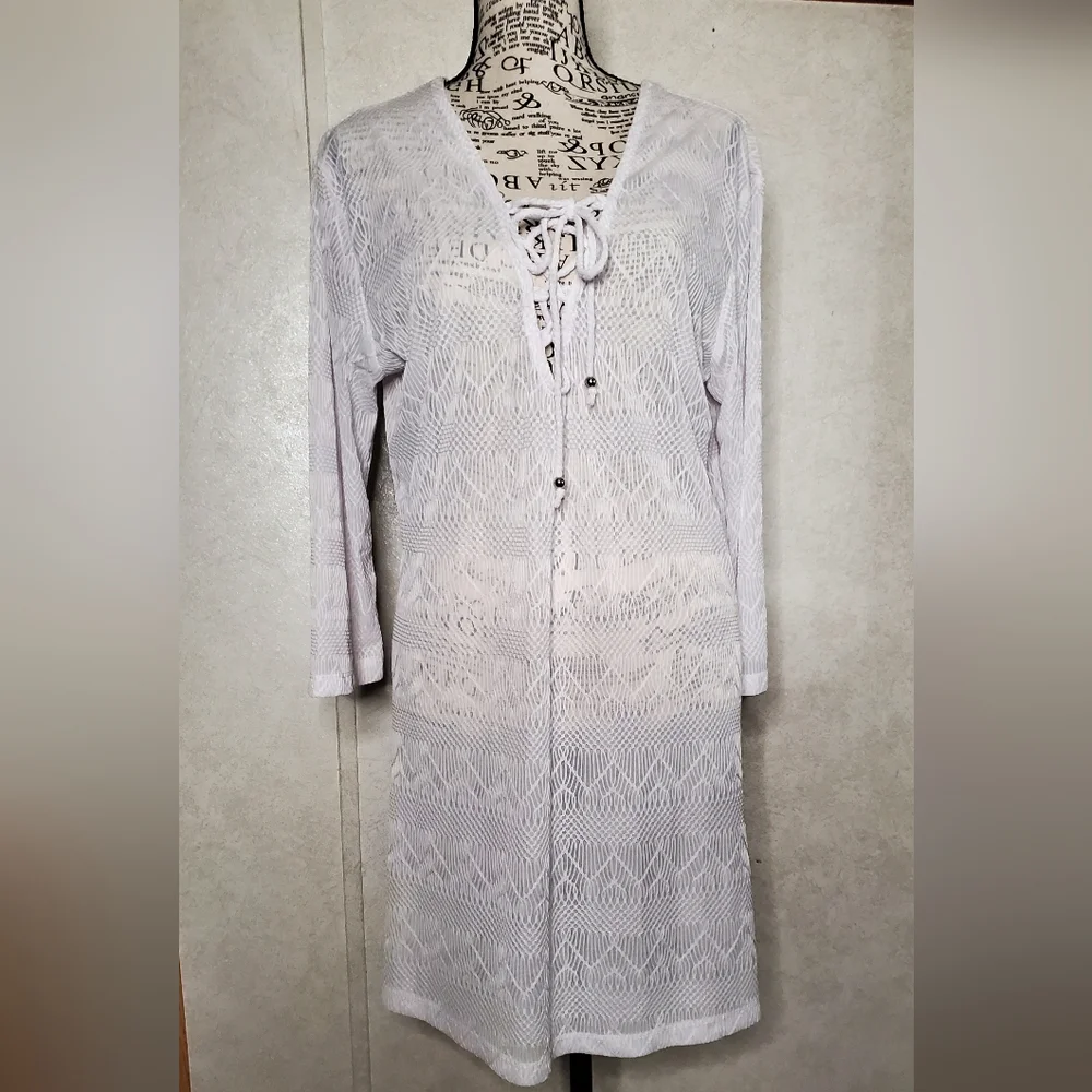 Apt.9 White Swim Cover Up Size:L